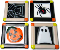 Glass Halloween Coasters